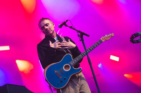 Stuart Murdoch was full of energy during Bell and Sebastian’s performance