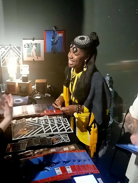 Williams met fans and signed albums at the merch stand after the show