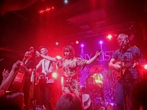 Skinny Lister are a high energy bunch, with dancing and crowd surfing galore